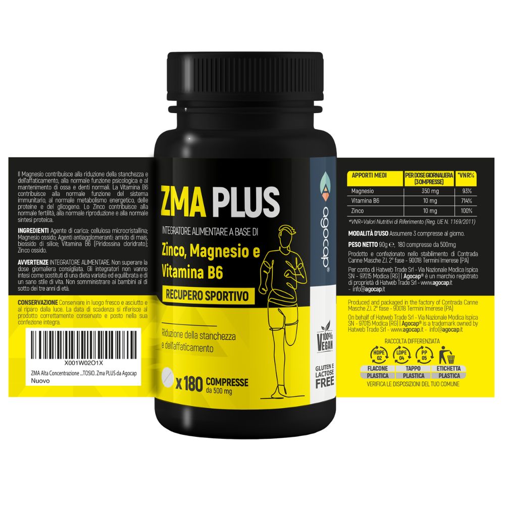 ZMA Plus | Integratore con Zinco, Magnesio e Vitamina B6 per Recupero Sportivo - foto 8