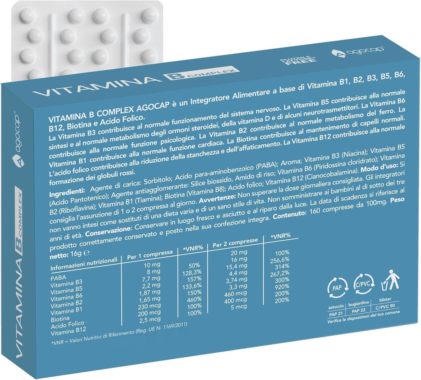 Vitamina B Complex | Integratore per energia e sistema nervoso con Vitamine del gruppo B - foto 7
