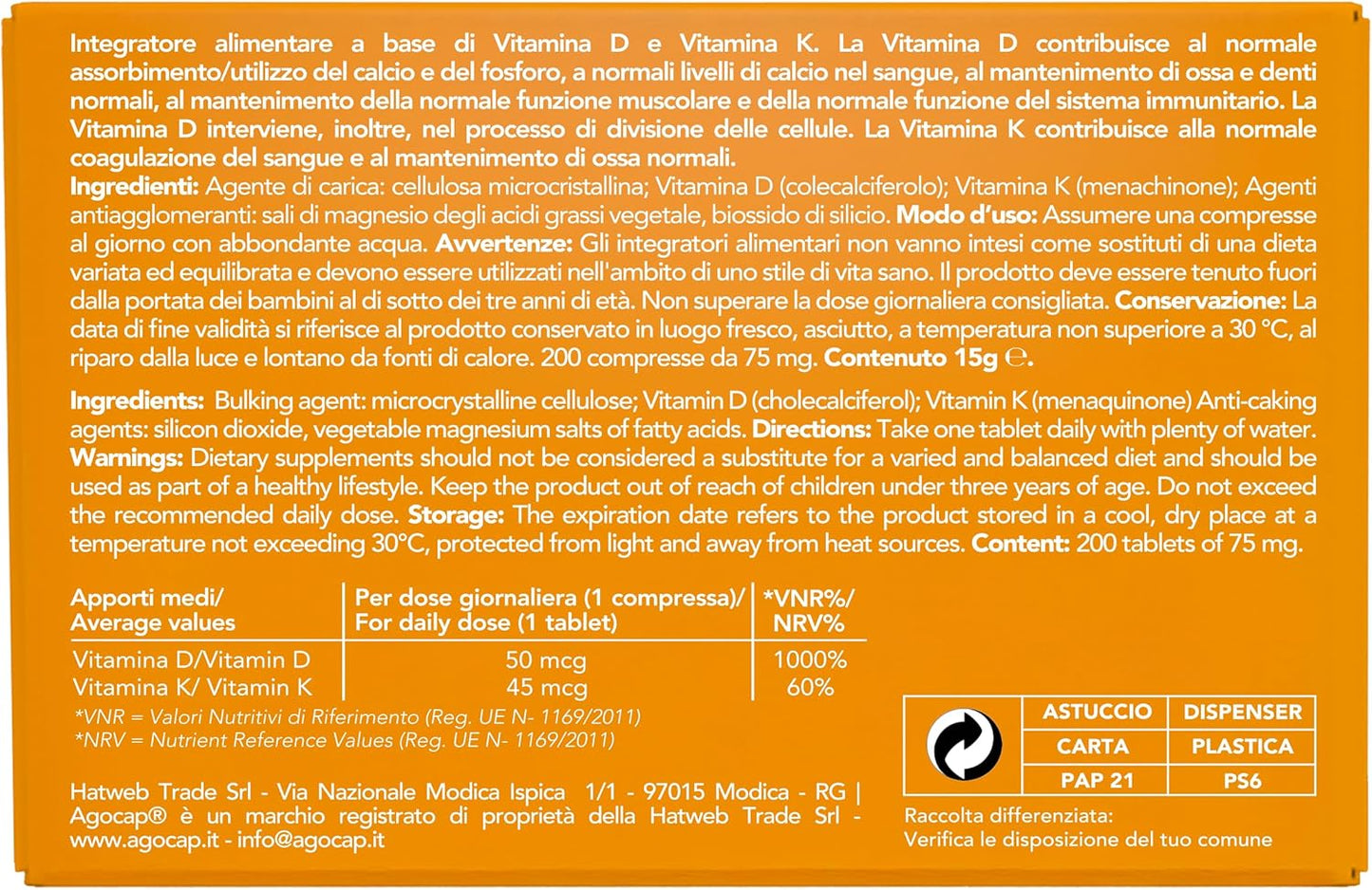 Vitamina D3 + Vitamina K2 (MK7) | Integratore per ossa e difese immunitarie con Vitamina D3 e K2 - foto 7