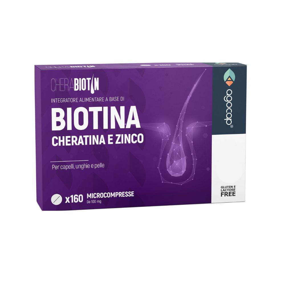 Cherabiotin | Integratore per capelli, unghie e pelle con Biotina, Cheratina e Zinco