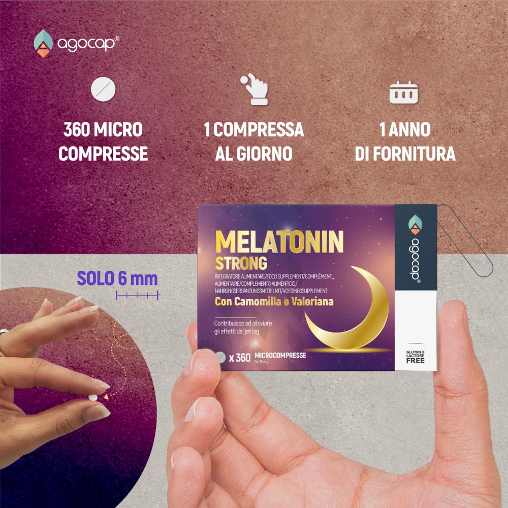 Melatonin Strong | Integratore per sonno e addormentamento con Melatonina 1 mg - foto 4