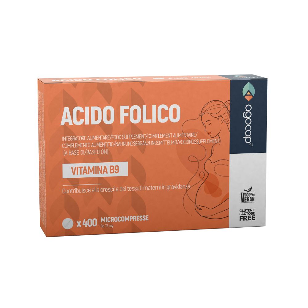 Acido Folico Vitamina B9 | Integratore per gravidanza e crescita dei tessuti materni con Acido Folico 400 mcg