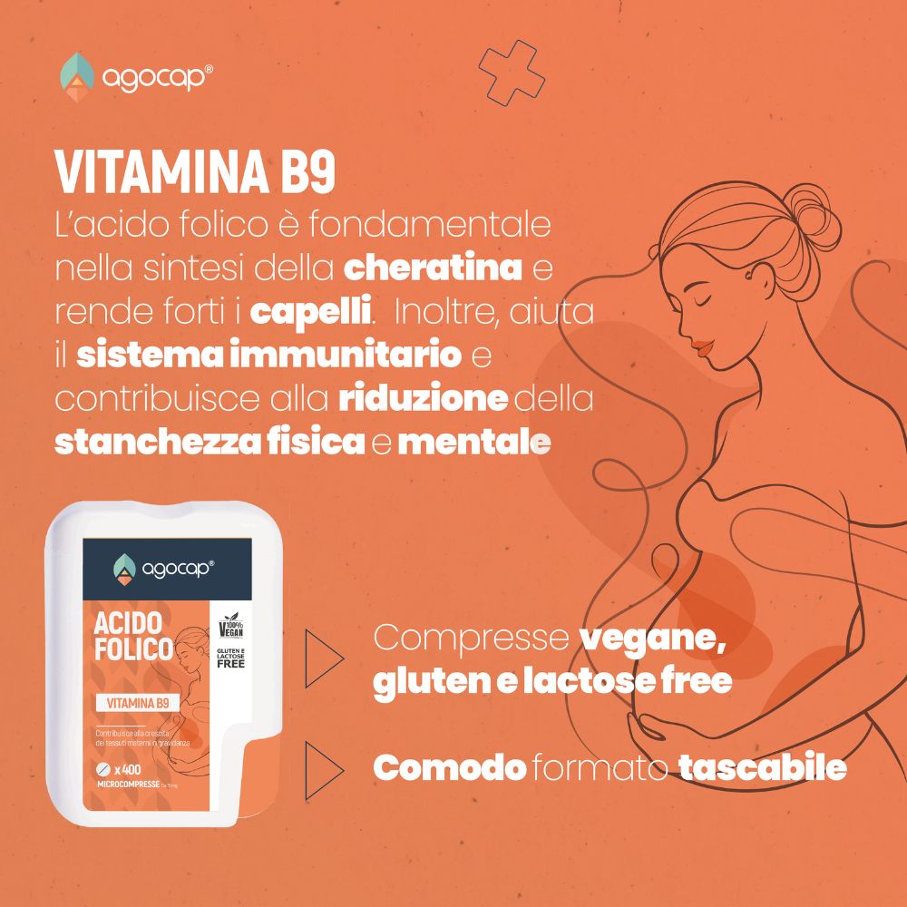 Acido Folico Vitamina B9 | Integratore per gravidanza e crescita dei tessuti materni con Acido Folico 400 mcg - foto 5