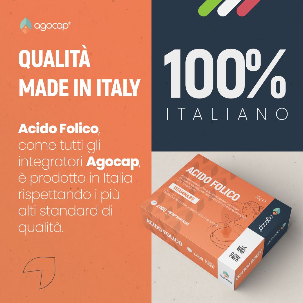 Acido Folico Vitamina B9 | Integratore per gravidanza e crescita dei tessuti materni con Acido Folico 400 mcg - foto 7