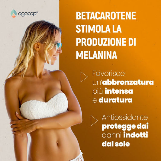 Betacarotene per Abbronzatura e Produzione di Melanina | Integratore per la Pelle - foto 2