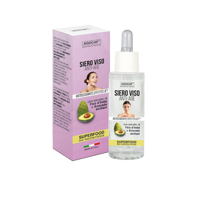 Siero Viso Antiage Antirughe Superfood con Avocado e Fico d'India di Sicilia