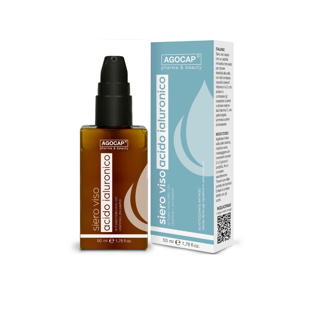 Siero Viso 3.0 Illuminante e Antiage con Acido Ialuronico, Vitamine C e D, Collagene e Retinolo