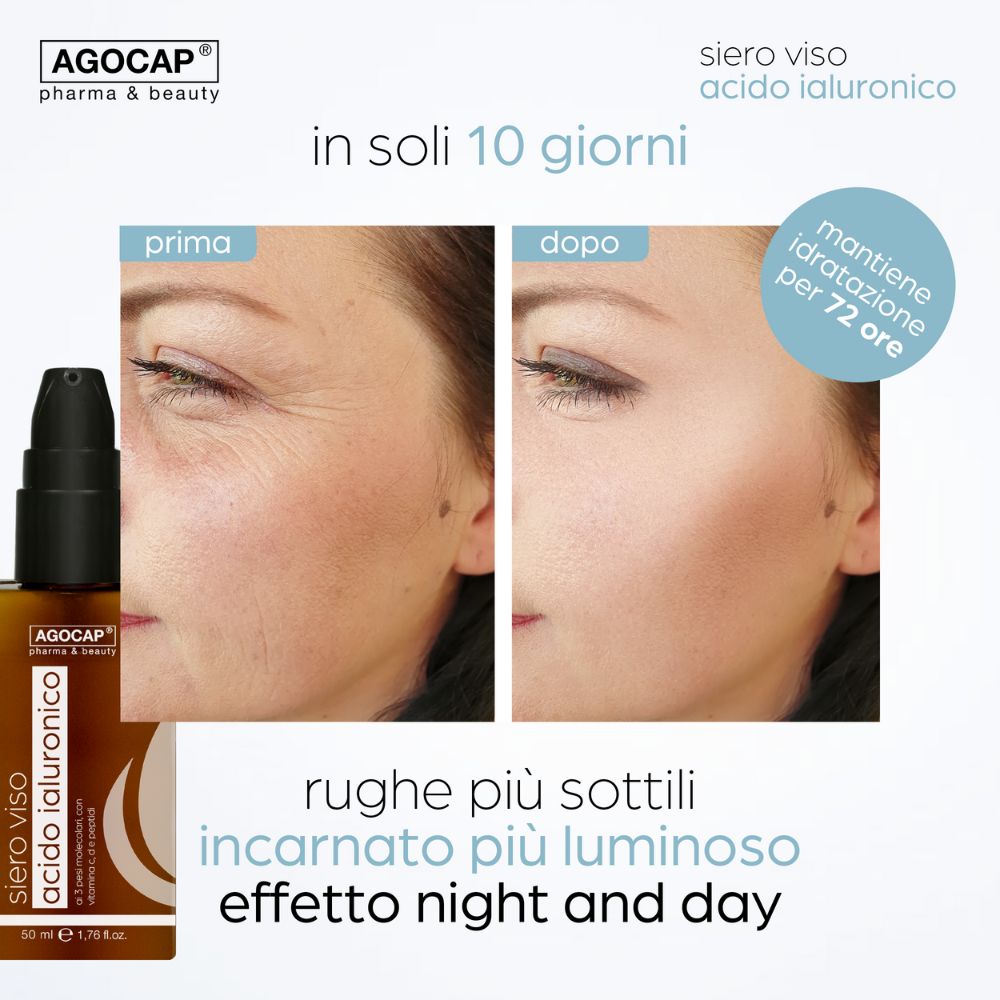 Siero Viso 3.0 Illuminante e Antiage con Acido Ialuronico, Vitamine C e D, Collagene e Retinolo - foto 3