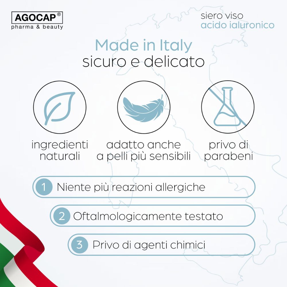 Siero Viso 3.0 Illuminante e Antiage con Acido Ialuronico, Vitamine C e D, Collagene e Retinolo - foto 6