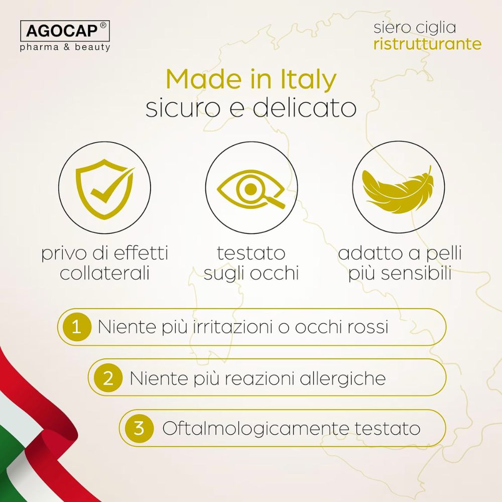 Siero Ciglia Ristrutturante e Allungante, Trattamento Rinforzante per Ciglia più Lunghe - foto 6