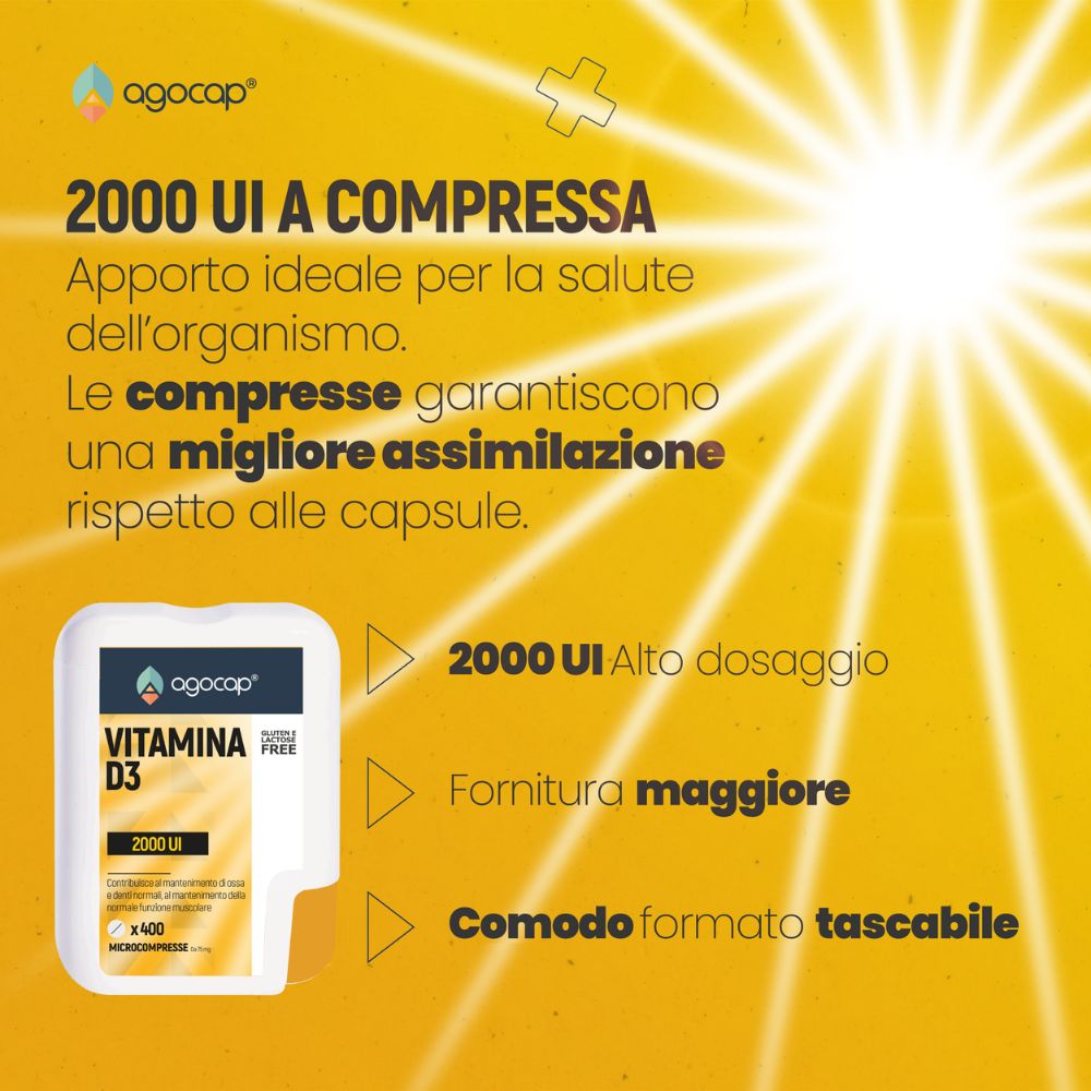 Vitamina D3 2000 UI | Integratore per ossa e sistema immunitario con Vitamina D3 ad alto dosaggio - foto 3