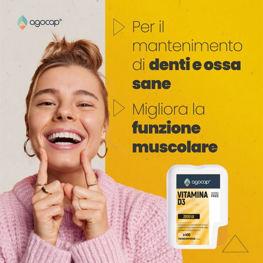 Vitamina D3 2000 UI | Integratore per ossa e sistema immunitario con Vitamina D3 ad alto dosaggio - foto 2