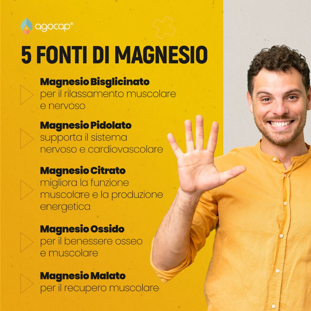 Magnesio 5 Fonti | Integratore contro stress e affaticamento per energia e sistema nervoso - foto 5