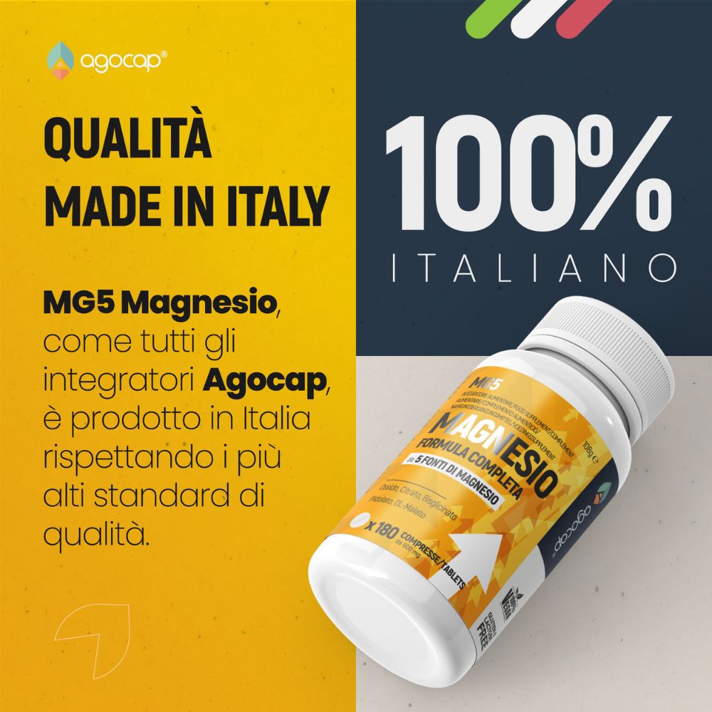 Magnesio 5 Fonti | Integratore contro stress e affaticamento per energia e sistema nervoso - foto 6