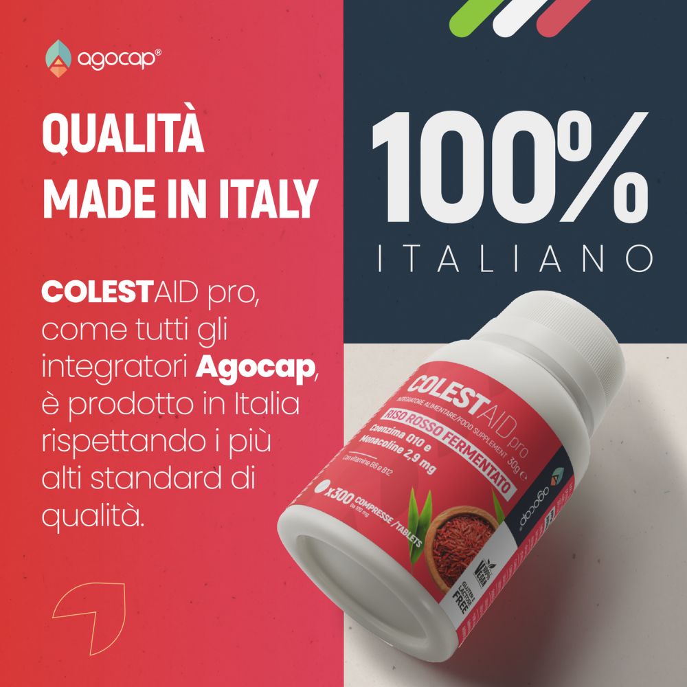 Colestaid PRO, Integratore Alimentare per il Controllo del Colesterolo, con Riso Rosso Fermentato, 300 compresse - foto 6