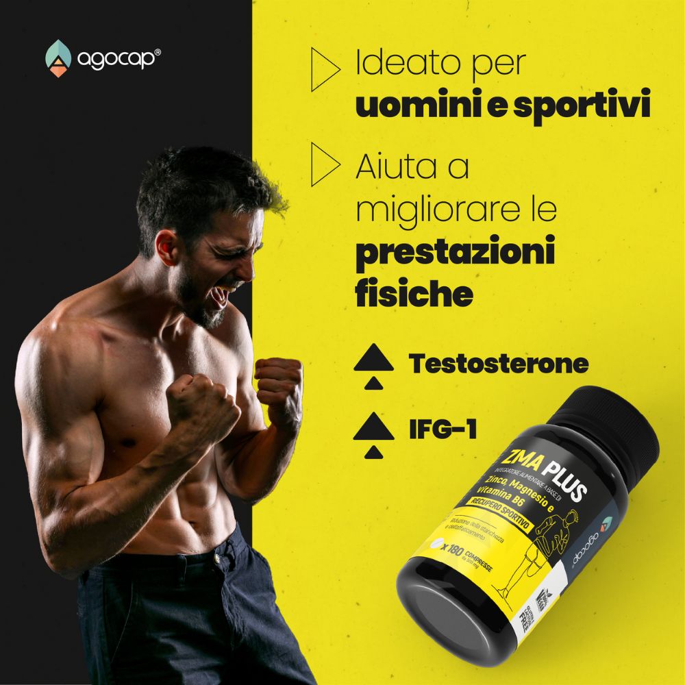 ZMA Plus | Integratore con Zinco, Magnesio e Vitamina B6 per Recupero Sportivo - foto 3