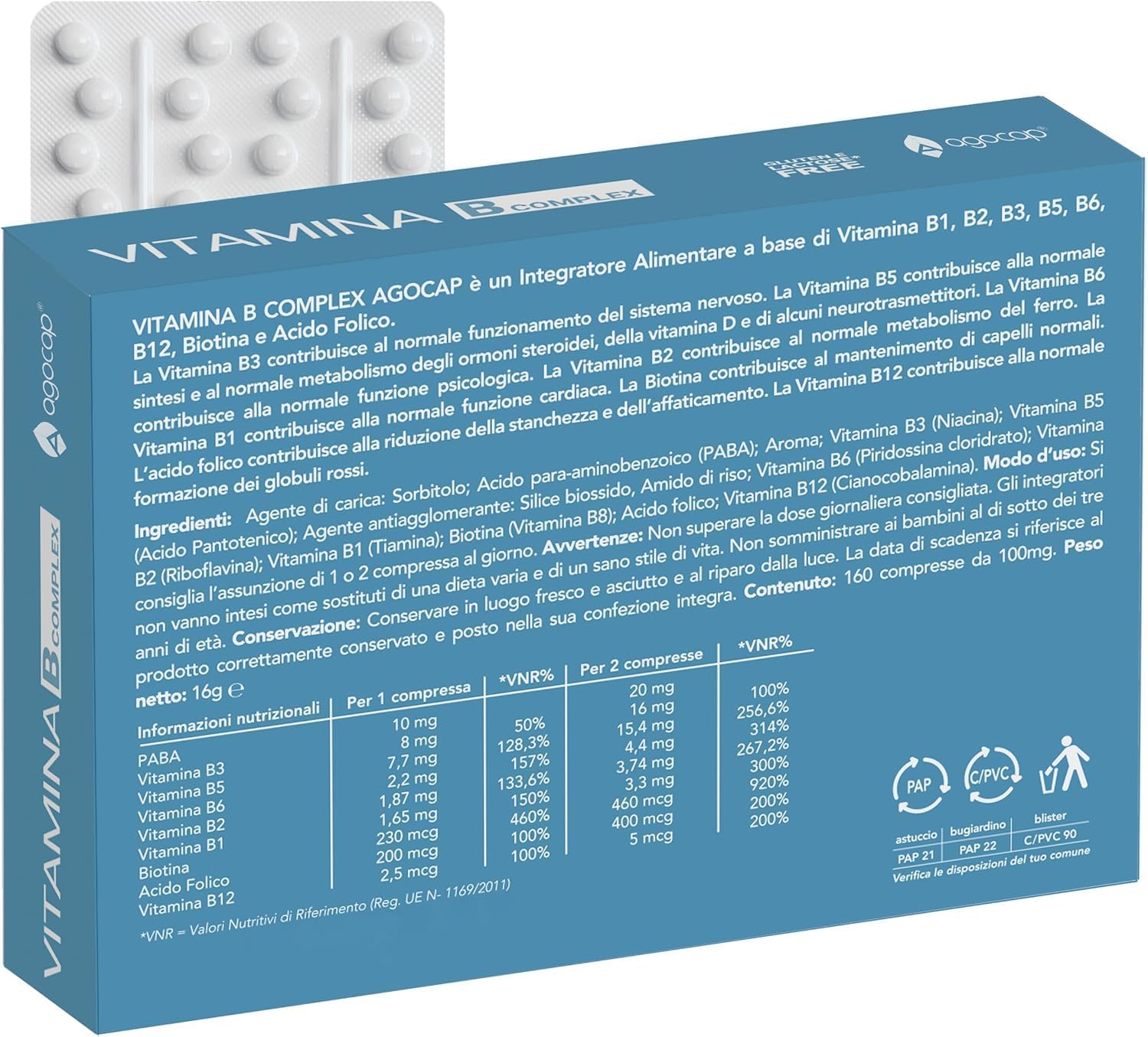 Vitamina B Complex | Integratore per energia e sistema nervoso con Vitamine del gruppo B - foto 7