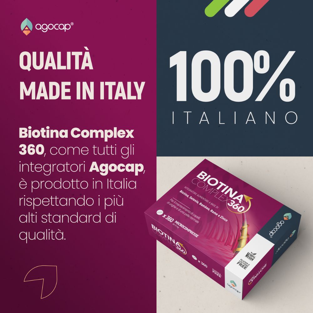 Biotina Complex 360 | Integratore con Biotina, Zinco e Selenio per crescita e salute dei capelli - foto 6
