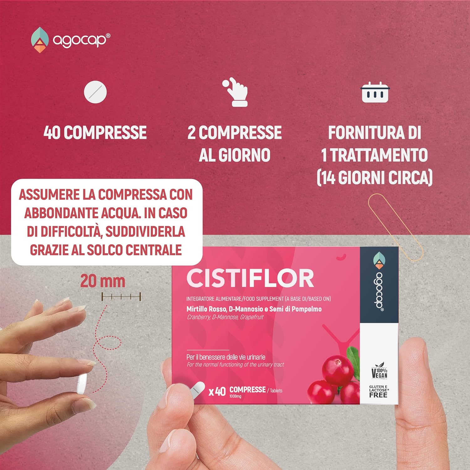Cistiflor | Integratore per cistite e candida con D-Mannosio, mirtillo rosso e semi di pompelmo - foto 5