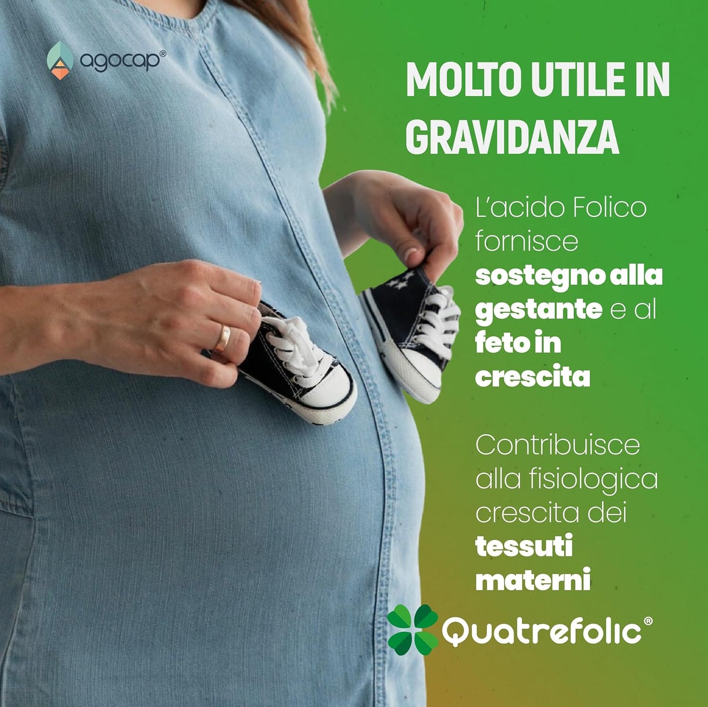 Acido Folico di 4a Generazione Quatrefolic, Vitamina B9, Integratore Alimentare con Assorbimento Fino a 3 Volte Superiore, 80 compresse - foto 2