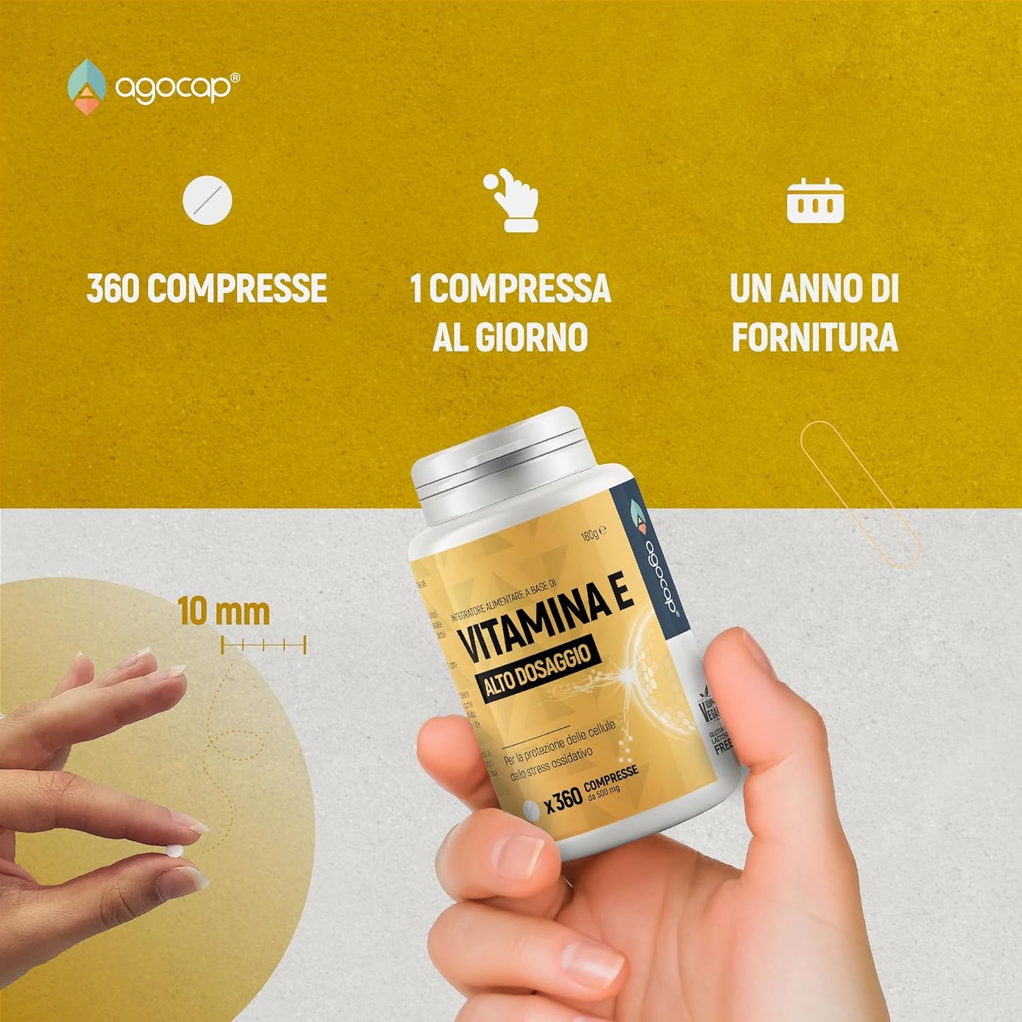 Vitamina E Pura | Integratore antiossidante per pelle e capelli con Vitamina E 60 mg - foto 5