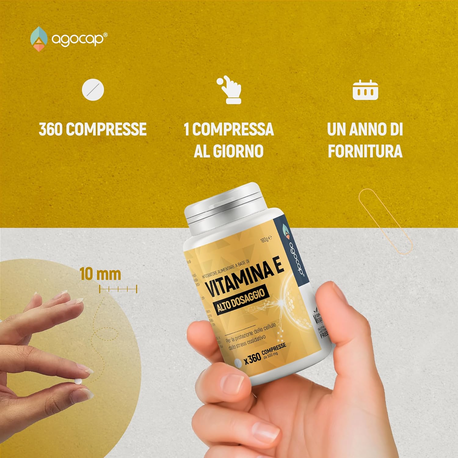 Vitamina E Pura | Integratore antiossidante per pelle e capelli con Vitamina E 60 mg - foto 5