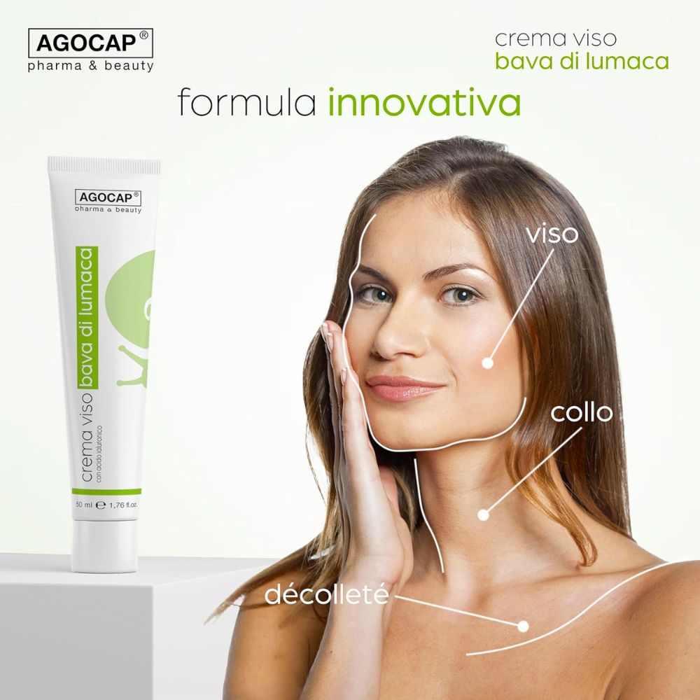 Crema Viso Bava di Lumaca e Acido Ialuronico 100% Naturale, Anti-Age, Idratante e Rigenerante, 50ml - foto 2