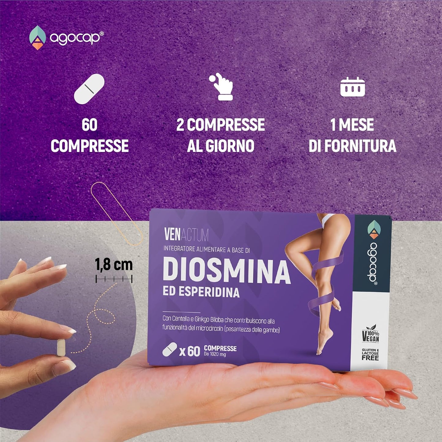 Venactum | Integratore per microcircolo e gambe leggere con Diosmina ed Esperidina - foto 5