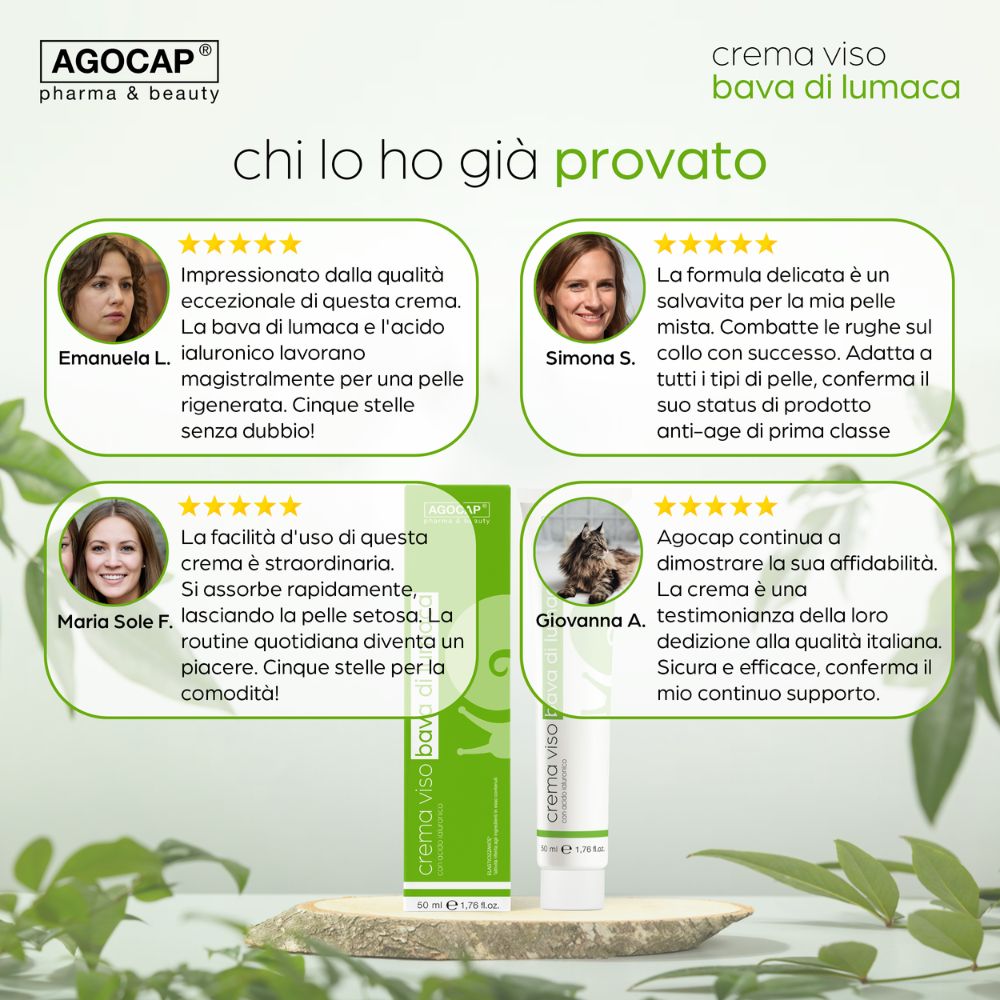 Crema Viso Bava di Lumaca e Acido Ialuronico 100% Naturale, Anti-Age, Idratante e Rigenerante, 50ml - foto 7