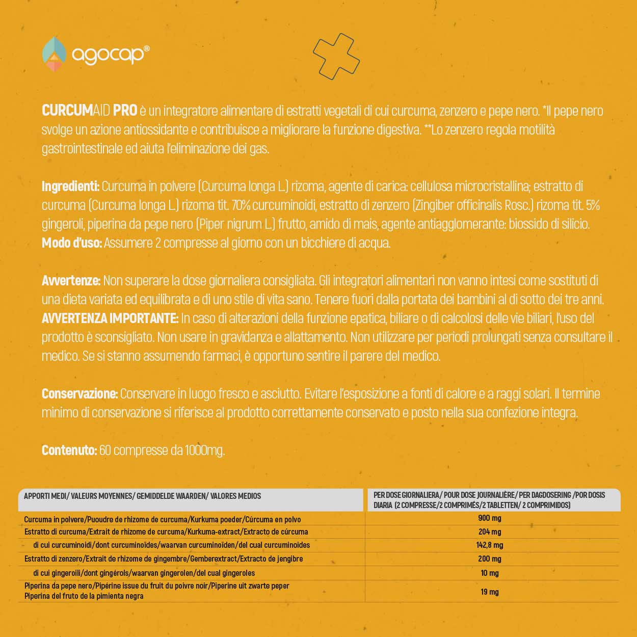 Curcumaid Pro | Integratore per digestione e mobilità gastrointestinale con Curcuma, Piperina e Zenzero - foto 6