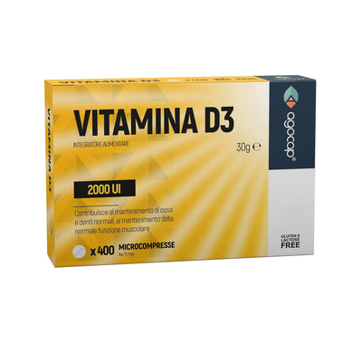 Vitamina D3 2000 UI | Integratore per ossa e sistema immunitario con Vitamina D3 ad alto dosaggio