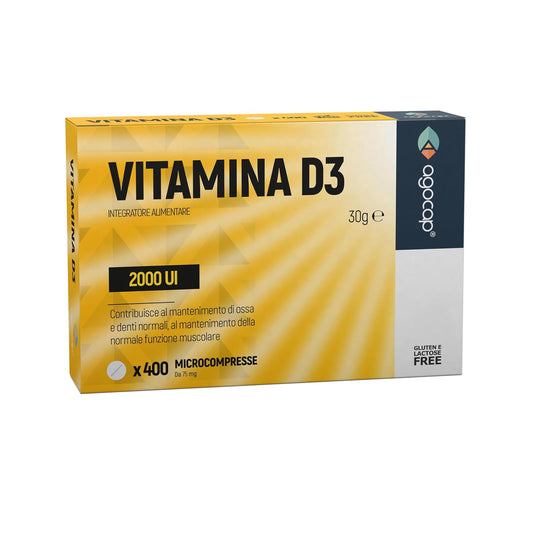 Vitamina D3 2000 UI | Integratore per ossa e sistema immunitario con Vitamina D3 ad alto dosaggio