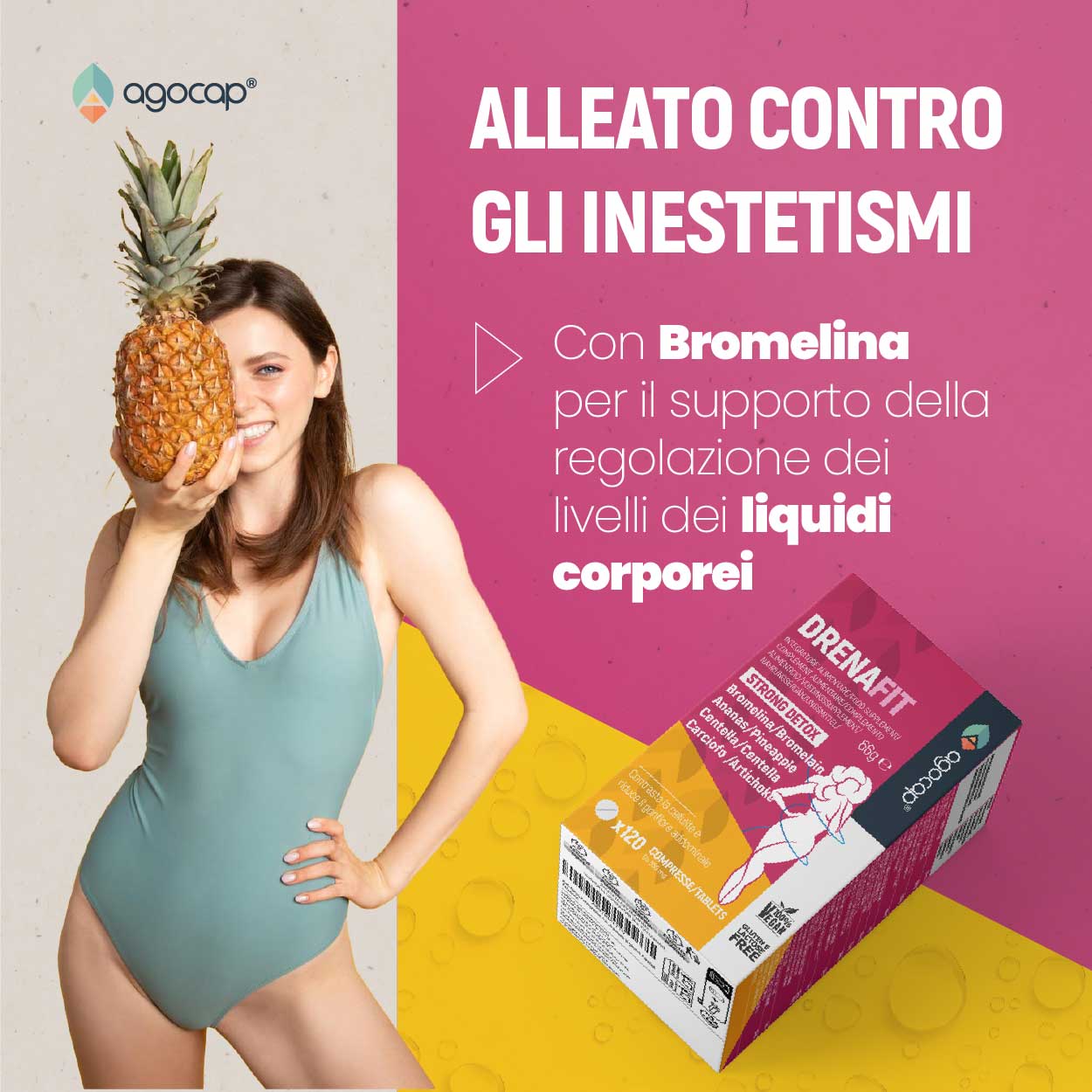 DrenaFit | Integratore drenante e snellente con Bromelina, Ananas, Centella e Carciofo - foto 2