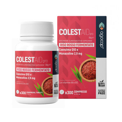 Colestaid PRO, Integratore Alimentare per il Controllo del Colesterolo, con Riso Rosso Fermentato, 300 compresse