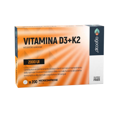 Vitamina D3 + Vitamina K2 (MK7) | Integratore per ossa e difese immunitarie con Vitamina D3 e K2