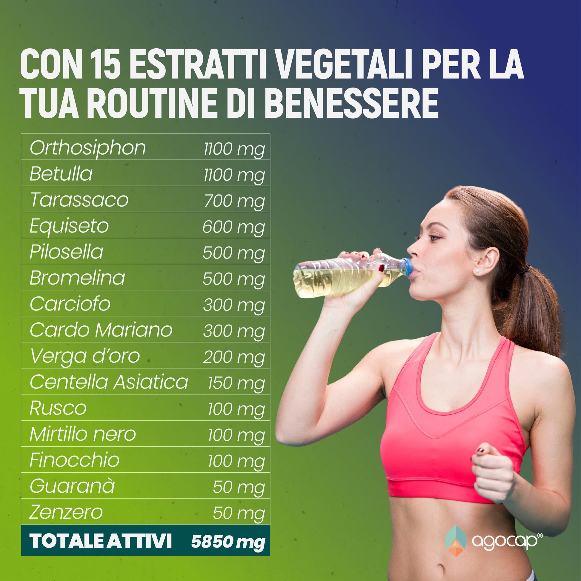 Drena Strong | Drenante liquido per ritenzione idrica e gonfiore con 15 estratti vegetali - foto 4