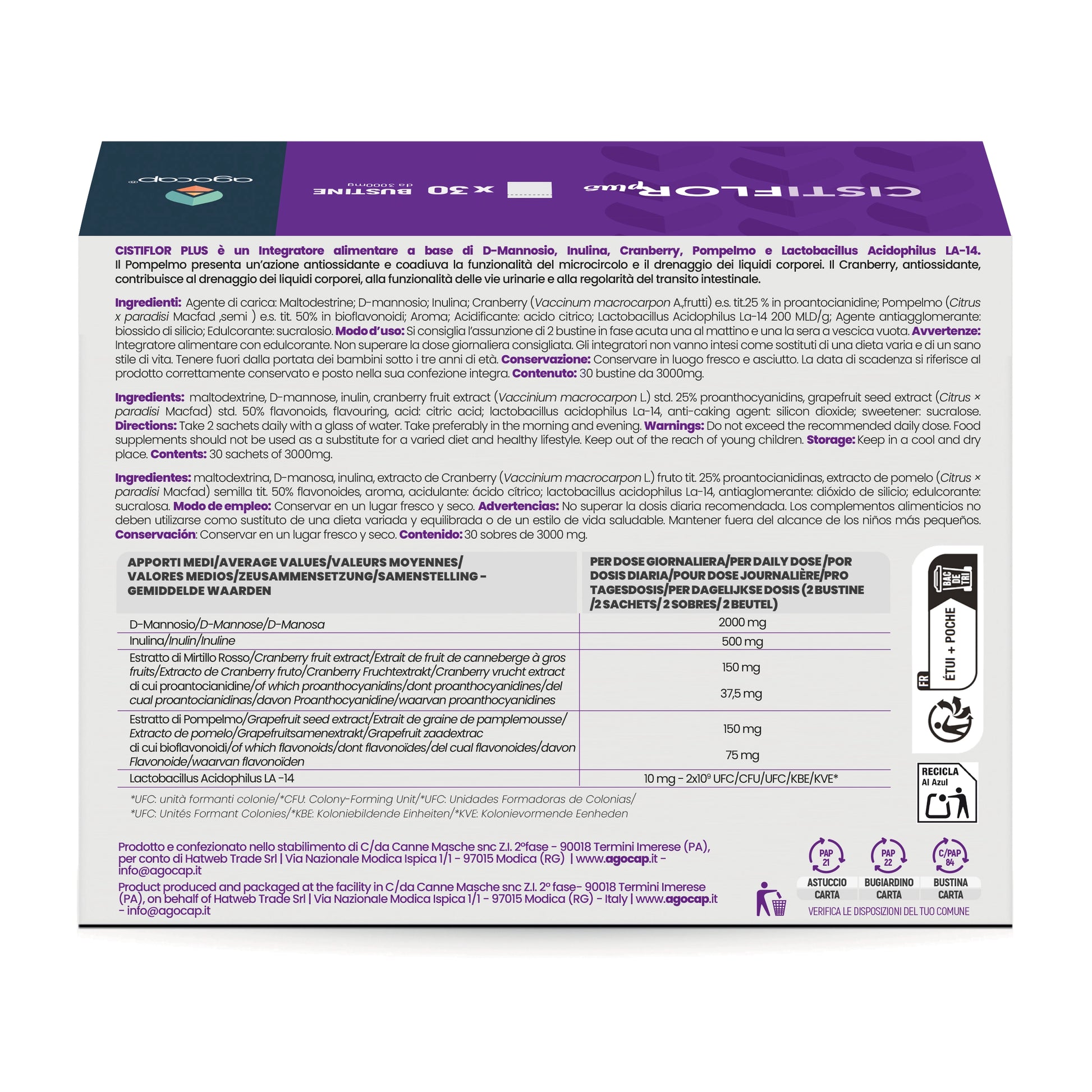 Cistiflor Plus | Integratore per cistite e candida con D-Mannosio, Mirtillo Rosso e Fermenti Lattici - foto 7