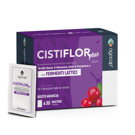 Cistiflor Plus | Integratore per cistite e candida con D-Mannosio, Mirtillo Rosso e Fermenti Lattici