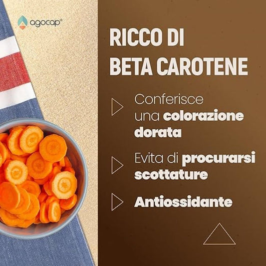 Soleil ricco di Betacarotene per abbronzatura dorata antiossidante protezione raggi UV Agocap
